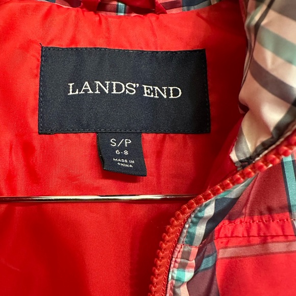 Lands End: Ladies Plaid Down Puffer Vest - Picture 3 of 3